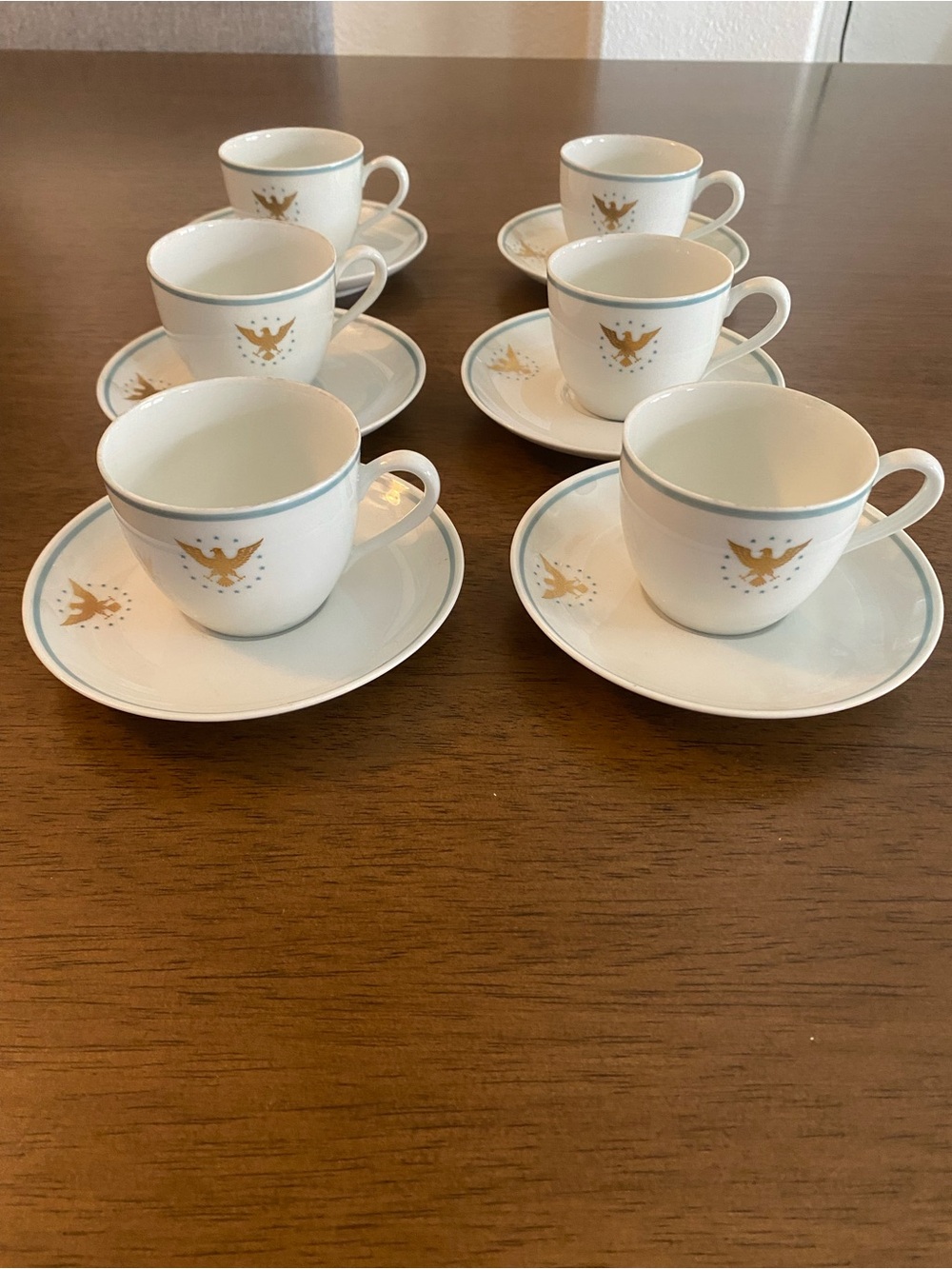 Pan Am Airlines, Demitasse Cups and Saucers, Noritake President Pattern Set